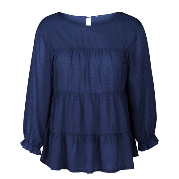 VINTAGE BOHO CHIC LAYERED BELL SLEEVED BLOUSE - Picture 6 of 8